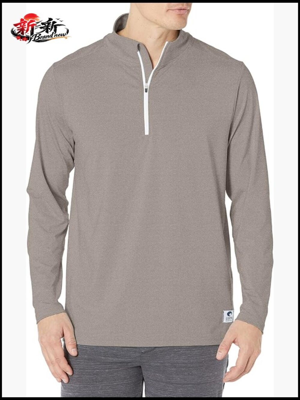 Performance Long Sleeve Quarter Zip Pullover - Relaxed Fit, High Neck, Machine
